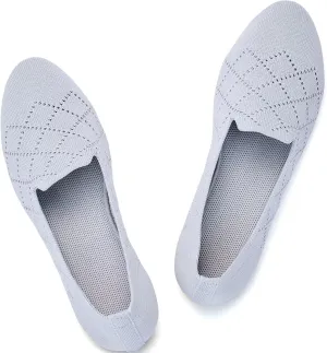 Puxowe Ballet Flats for Women - Stretch Knit Slip-On Low Wedge Shoes, Soft Round Toe Design for Office, Travel & Daily Walking