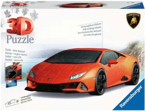Ravensburger Lamborghini Huracan EVO 3D Jigsaw Puzzle - 108 Piece Model Kit | for Kids and Adults | Rotating Wheels | Sturdy & Durable, No Glue Required