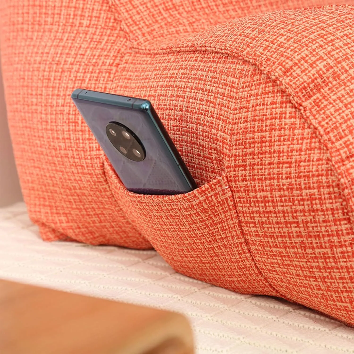 Reading Pillow, Lumbar Pillow, Backrest Lounge Cushion, Lumbar Husband Pillow with Arms for Bed, Removable Back Support, Head and Lumbar Support Pillow for Bed/Sofa