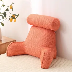 Reading Pillow, Lumbar Pillow, Backrest Lounge Cushion, Lumbar Husband Pillow with Arms for Bed, Removable Back Support, Head and Lumbar Support Pillow for Bed/Sofa