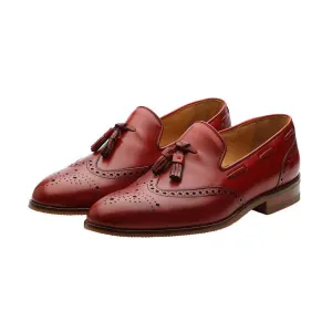 Red Wingtip Tassel Loafer