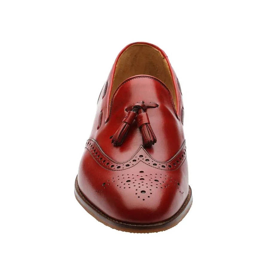 Red Wingtip Tassel Loafer