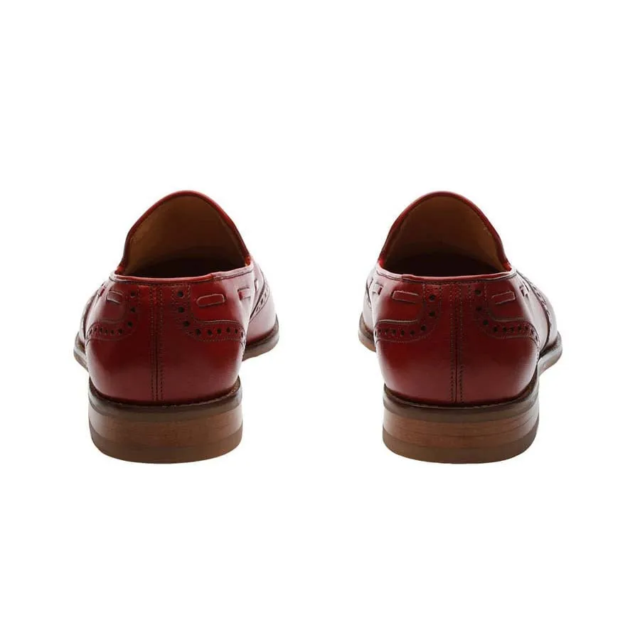 Red Wingtip Tassel Loafer