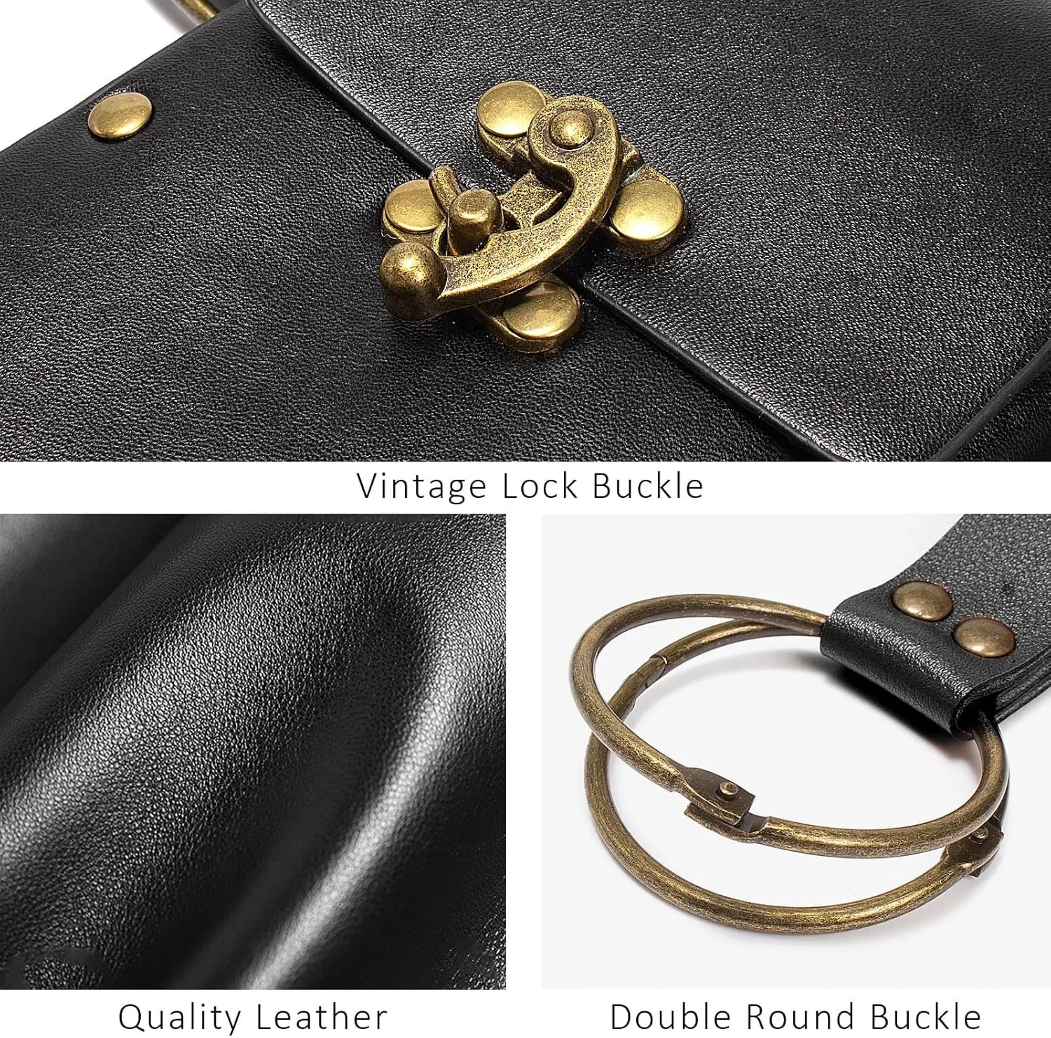 Ren Faire Costume Accessories Medieval Belt Pouch Coin Purse Skirt Hike Sets Festival Halloween Casual Fanny Pack Waist Bag (2-Black)
