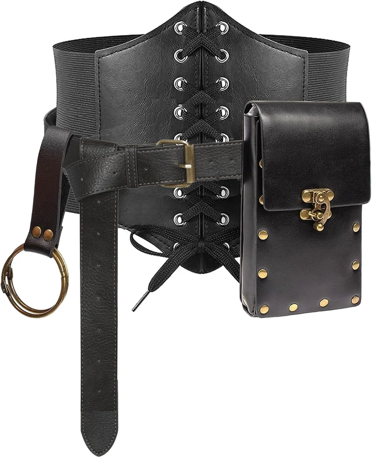 Renaissance Costume Sets Belt Pouch Purse Corset Waistband Strap Holder Steampunk Medieval Halloween Festival Accessory