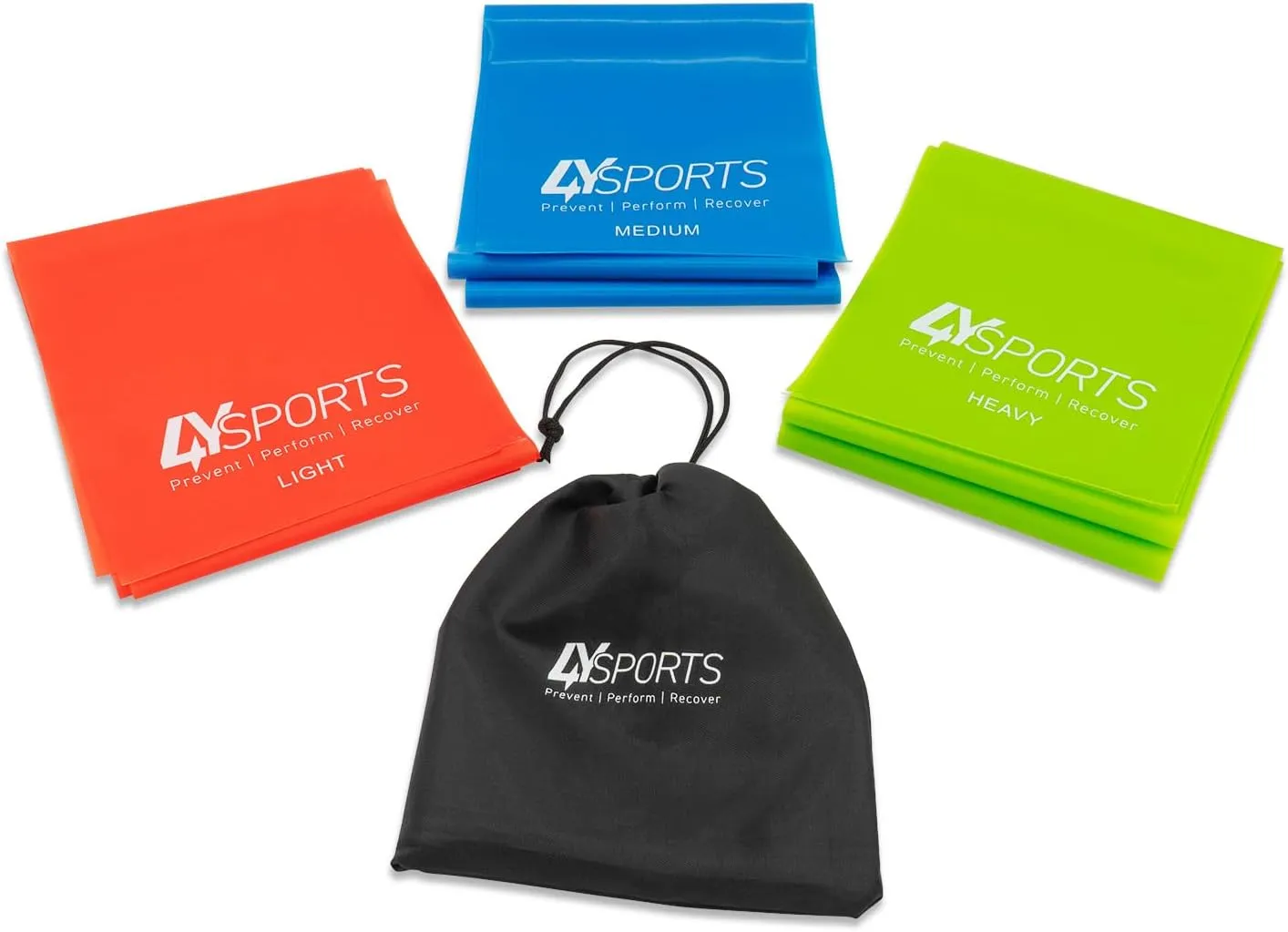 Resistance Bands for Physical Therapy & Exercise - Durable, Non-Slip, Latex-Free Bands - Carry Bag Included