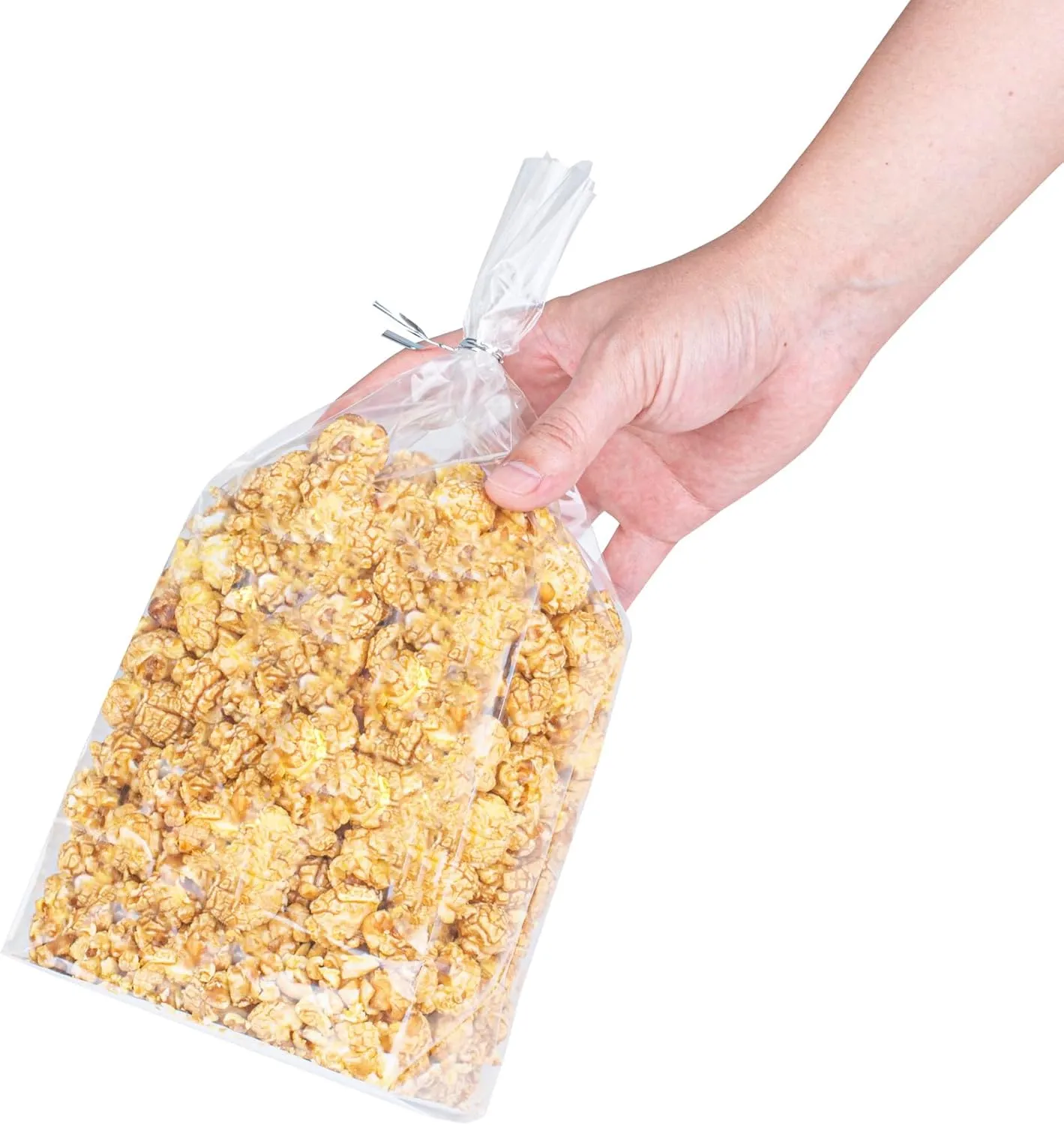 Restaurantware Flat Bottom Heat Seal Sandwich Bags Heat Sealable Food Bags - Gusset Bag with Paper Insert - Clear - 5 x 3 x 12 Inch - 100ct Box - Bag Tek