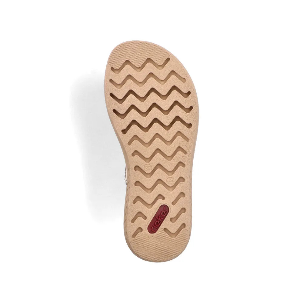 RIEKER - V1588-60 FLAT MULE - LIGHT GOLD