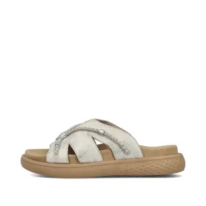 RIEKER - V1588-60 FLAT MULE - LIGHT GOLD