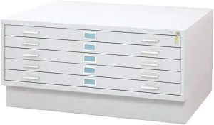 Safco Products 4997WHR Flat File Closed Base for 5-Drawer 4996WHR Flat File, Sold Separately, White