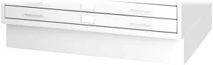 Safco Products 4999WHR Steel Flat File Closed Base for 5-Drawer 4998 Flat File (Sold Separately), White