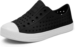 SAGUARO Kids Boys Beach Garden Shoes Girls Outdoor Water Sandal Breathable Lightweight Toddler Garden Clog Smoke Black