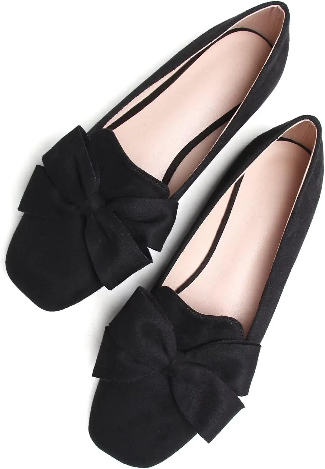 SAILING LU Womens Bowknot Pointed Toe Shoes Comfortable Ballet Flats Slip on Loafers Dressy Flats for Party