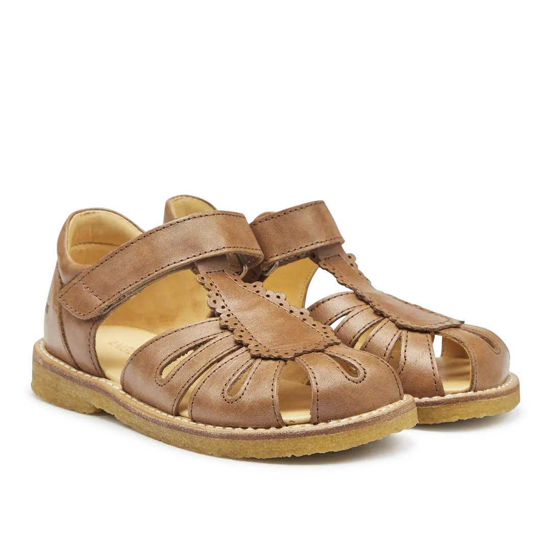 Sandal with drop detail and velcro closure