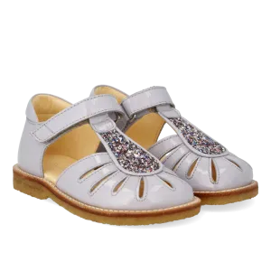 Sandal with drop detail in sparkling glitter