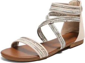 Sandals Women Dressy Summer Flat Strappy Cute Casual Beach shoes