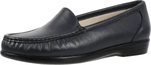 SAS® Simplify Comfort Loafers for Women – Tri-Pad® Comfort System – PU Construction - Supersoft® Navy 10.5 M - Medium (B)