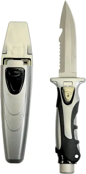Scuba Choice Titanium Spear Point Dive Knife with Sheath & Straps - Quick Release, Durable, 10" Heavy Duty Corrosion-Resistant for Scuba Diving, Snorkeling, and Water Adventures