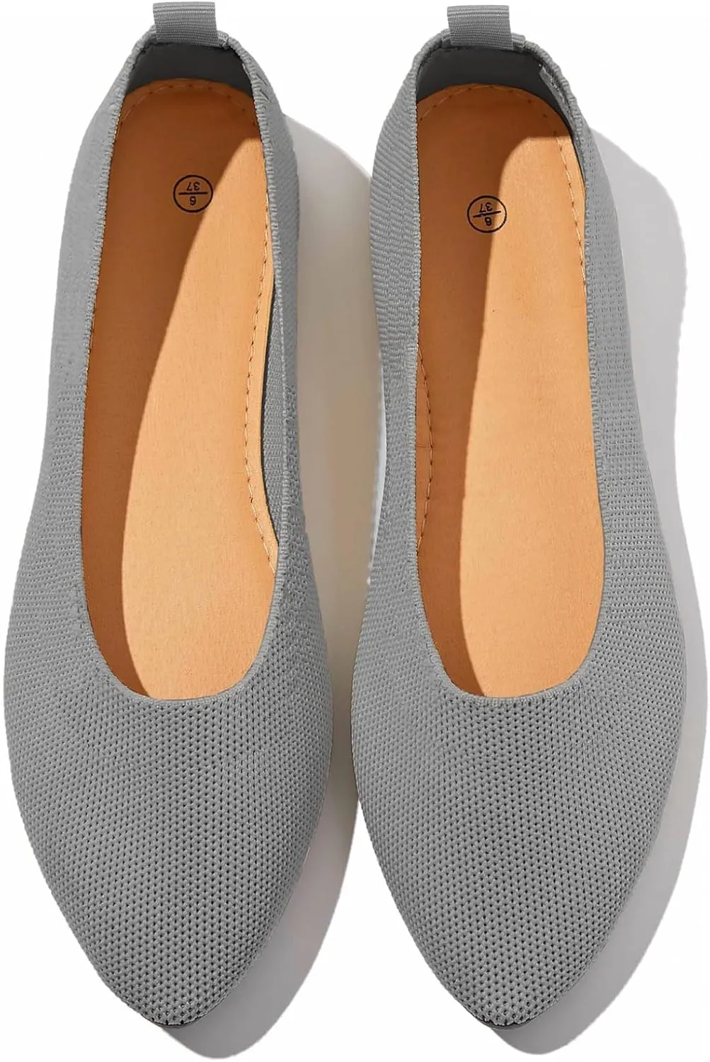Shupua Women's Flats Shoes Pointed Toe Flats Comfortable Slip on Shoes Flat Dress Shoes Black Ballet Flats for Women