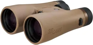 SIG SAUER Canyon HD Durable Fogproof Waterproof IPX-7 Rated Tripod-Adaptable Hunting Binoculars with Multicoated Lenses, Harness Strap, Covers & Case Included, Flat Dark Earth - 12x50mm