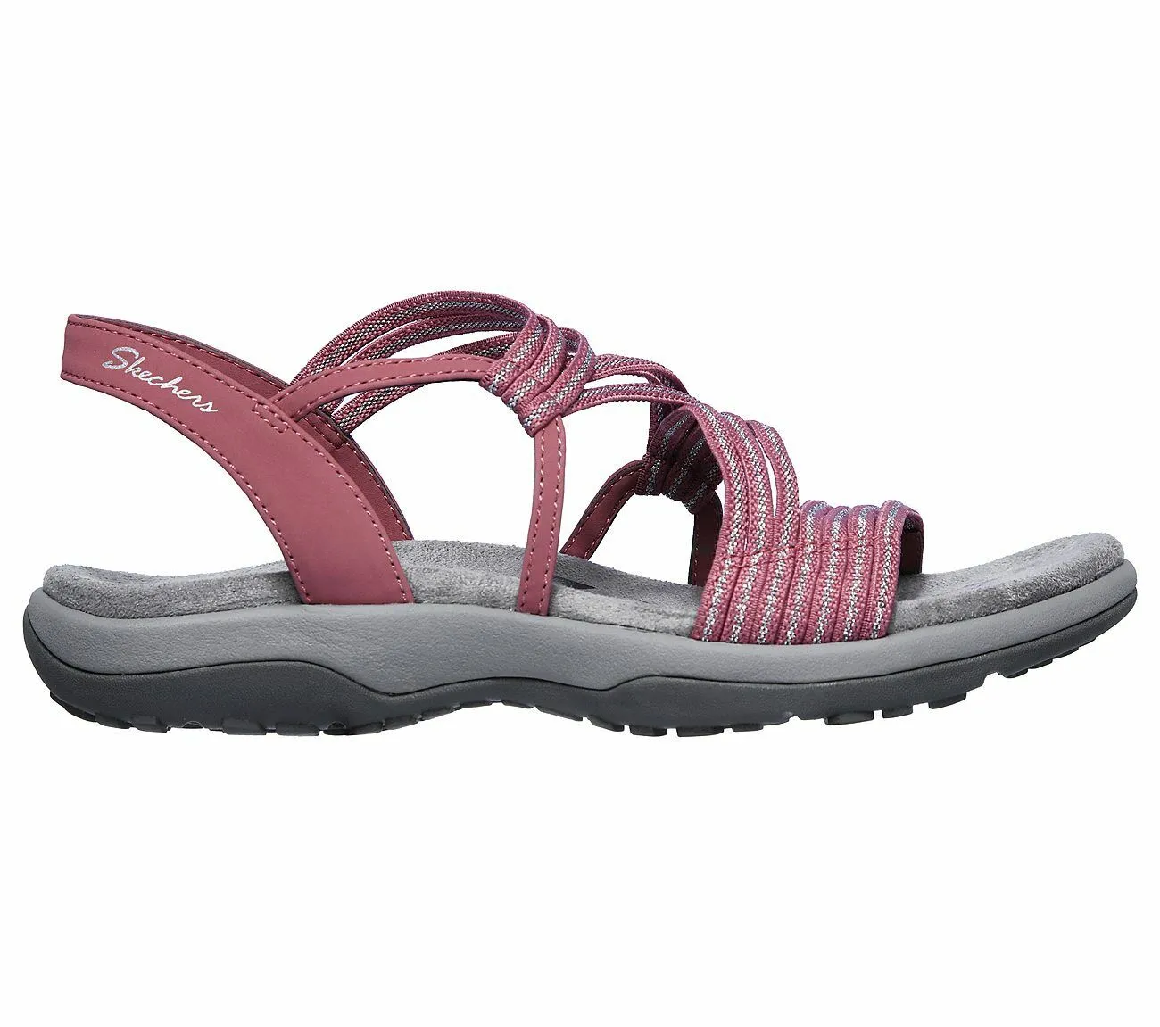 Skechers Ladies Reggae Slim Stretch Slinky Pink Sandals 163072/ROS