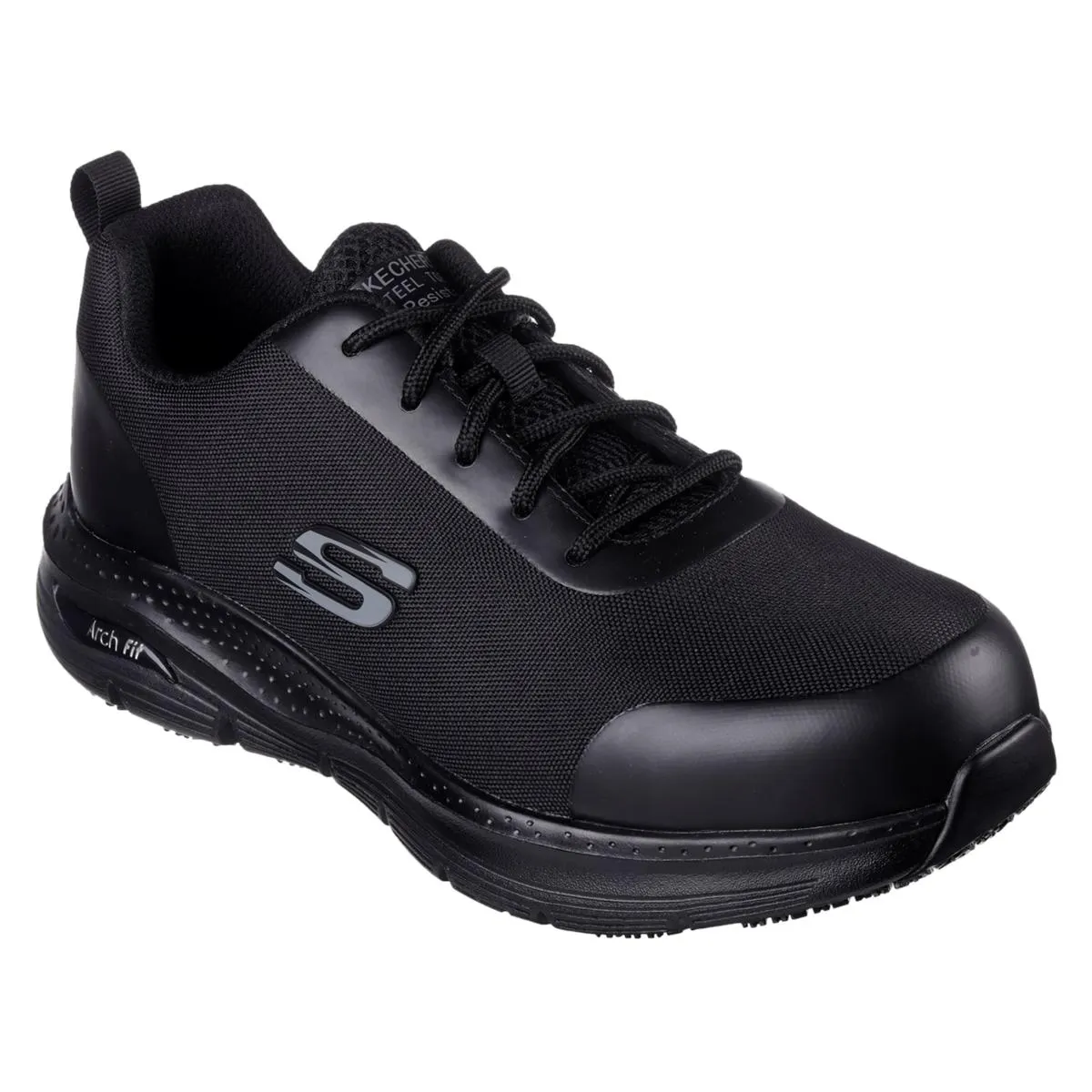 Skechers Workwear Arch Fit Sr Ringstap Safety Trainer Black