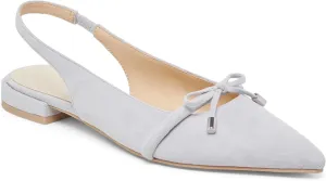 Slingback Flats for Women Bow Tie Closed Pointed Toe Low Heel Pumps Comfortable Work Dress Ballet Flats Mule Shoes