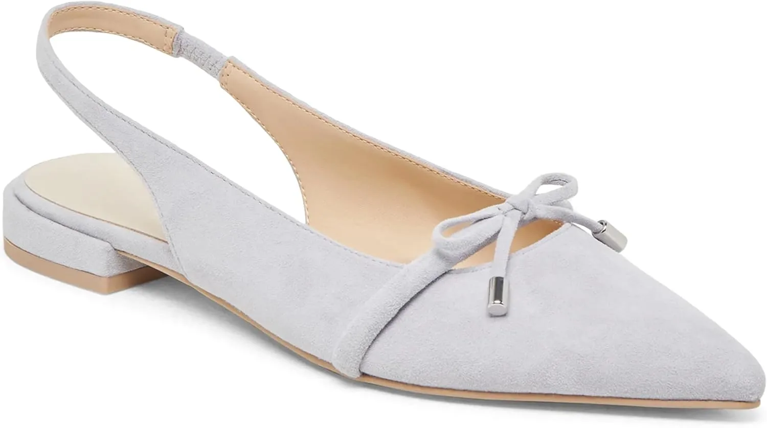 Slingback Flats for Women Bow Tie Closed Pointed Toe Low Heel Pumps Comfortable Work Dress Ballet Flats Mule Shoes