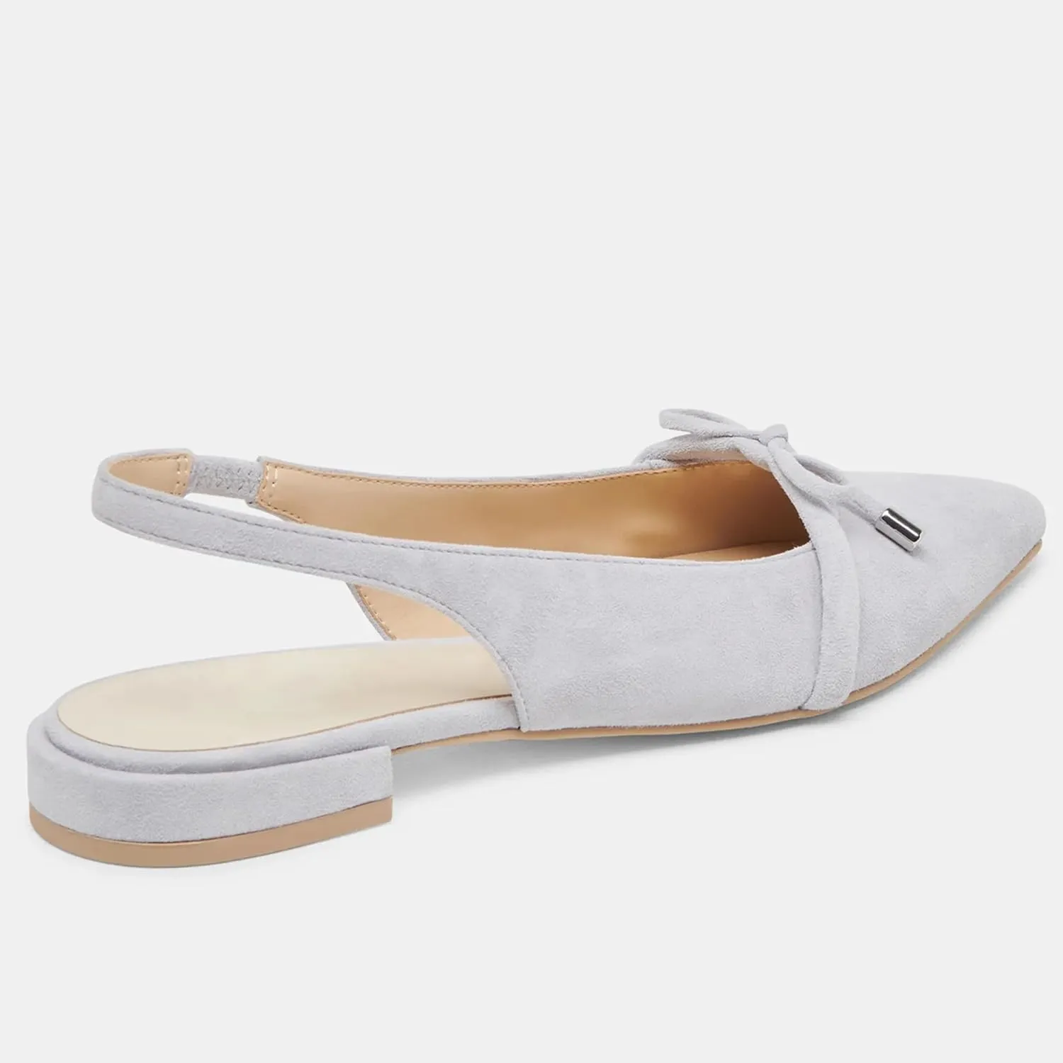 Slingback Flats for Women Bow Tie Closed Pointed Toe Low Heel Pumps Comfortable Work Dress Ballet Flats Mule Shoes