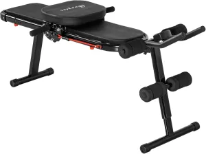 Soozier Multi-Purpose Ab Workout Equipment, Foldable Ab Machine, Adjustable Sit Up Bench & Weight Bench, Abdominal Cruncher with Resistance Bands & LCD Display