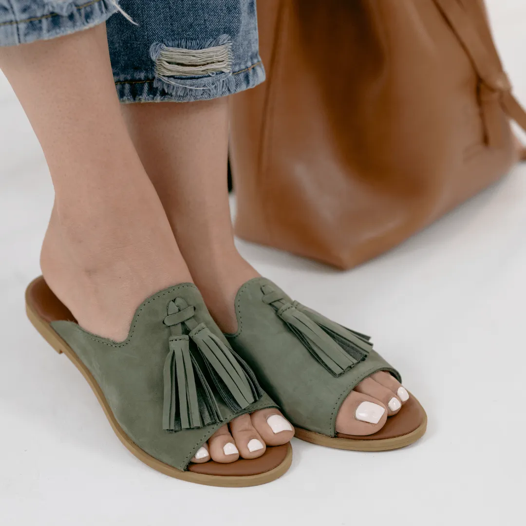 Spanish Leather Mule