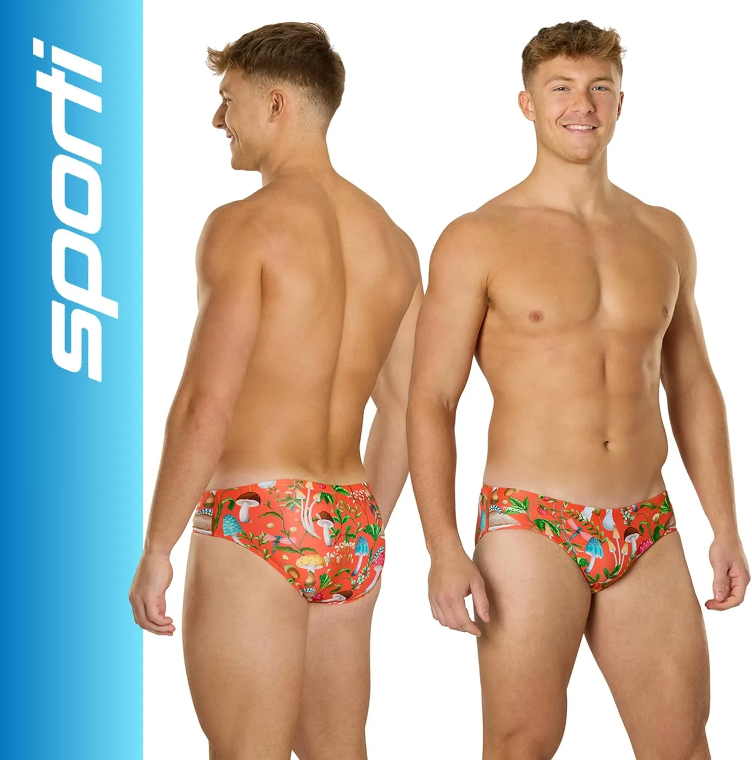 Sporti Men's Swim Briefs - Swimsuit Training Bathing Suit for Swimmers - Men's Athletic Swimwear Briefs for Lap Swimming