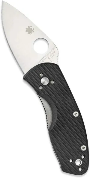 Spyderco Ambitious Value Knife with 2.31" Stainless Steel Blade and Durable Black G-10 Handle - PlainEdge - C148GP