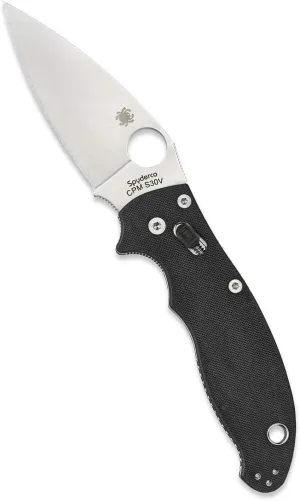 Spyderco Manix 2 Signature Knife with 3.37" CPM S30V Steel Blade and Durable Black G-10 Handle - PlainEdge - C101GP2