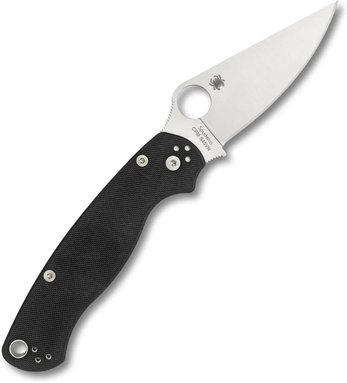 Spyderco Para Military 2 Signature Left-Handed Knife with 3.42" CPM S30V Steel Blade and Durable G-10 Handle - PlainEdge - C81GPLE2