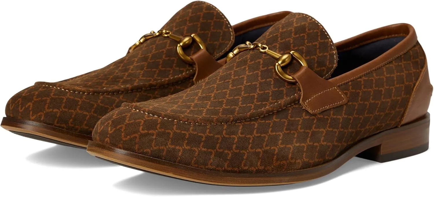 Stacy Adams Men's Brinkley Moc Toe Slip On Loafer, TAN, 10.5 Wide