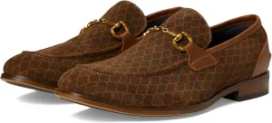Stacy Adams Men's Brinkley Moc Toe Slip On Loafer, TAN, 10.5 Wide