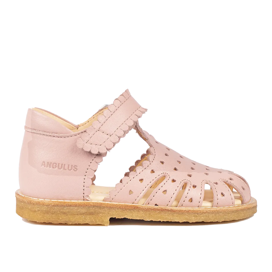 Starter sandal with mini-hearts and velcro closure