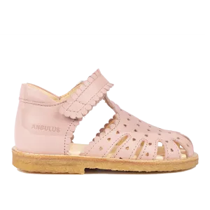 Starter sandal with mini-hearts and velcro closure