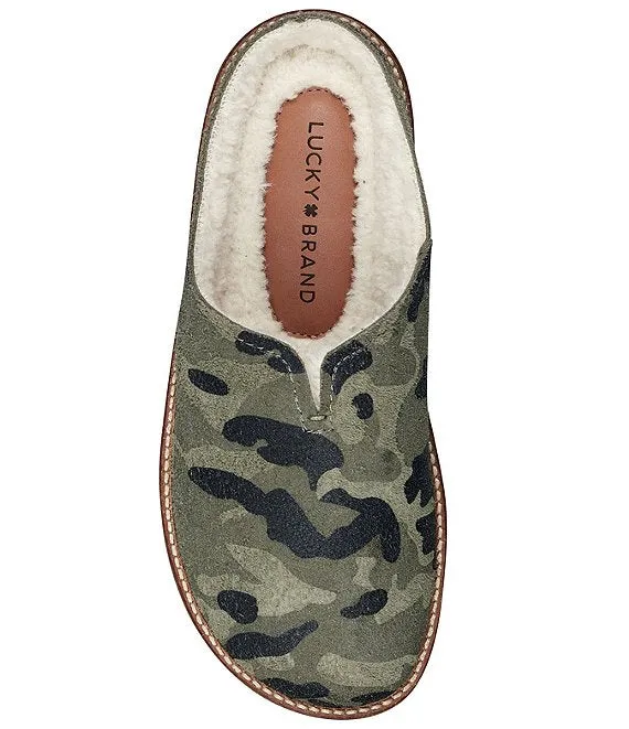 Streamlined shipping Slipper Comfortable Lined 2 House Sandals Camouflage Fur Global selection Mule Tamala Lucky Brand