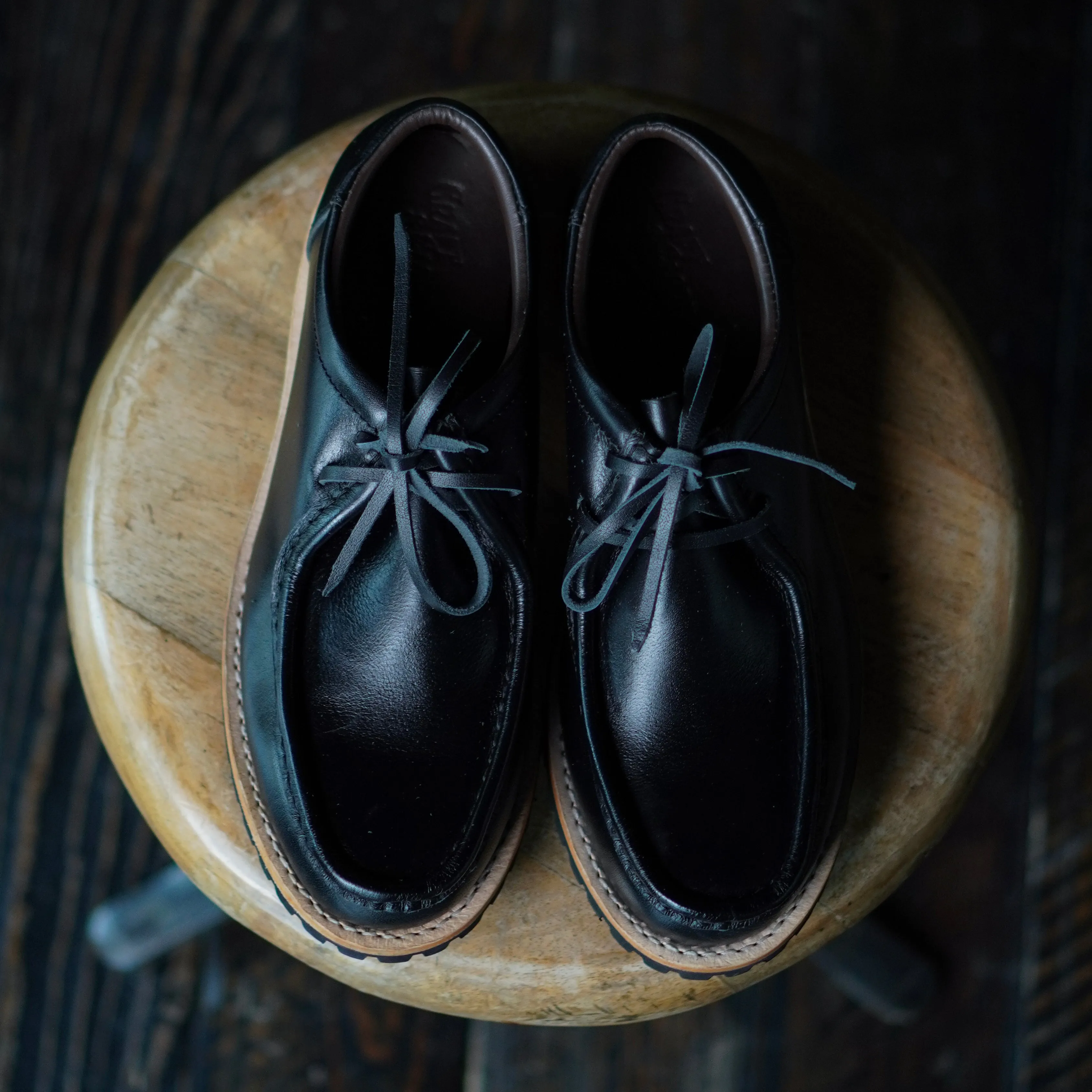 Strider Moc Shoe (Raven Black) Goodyear Welted