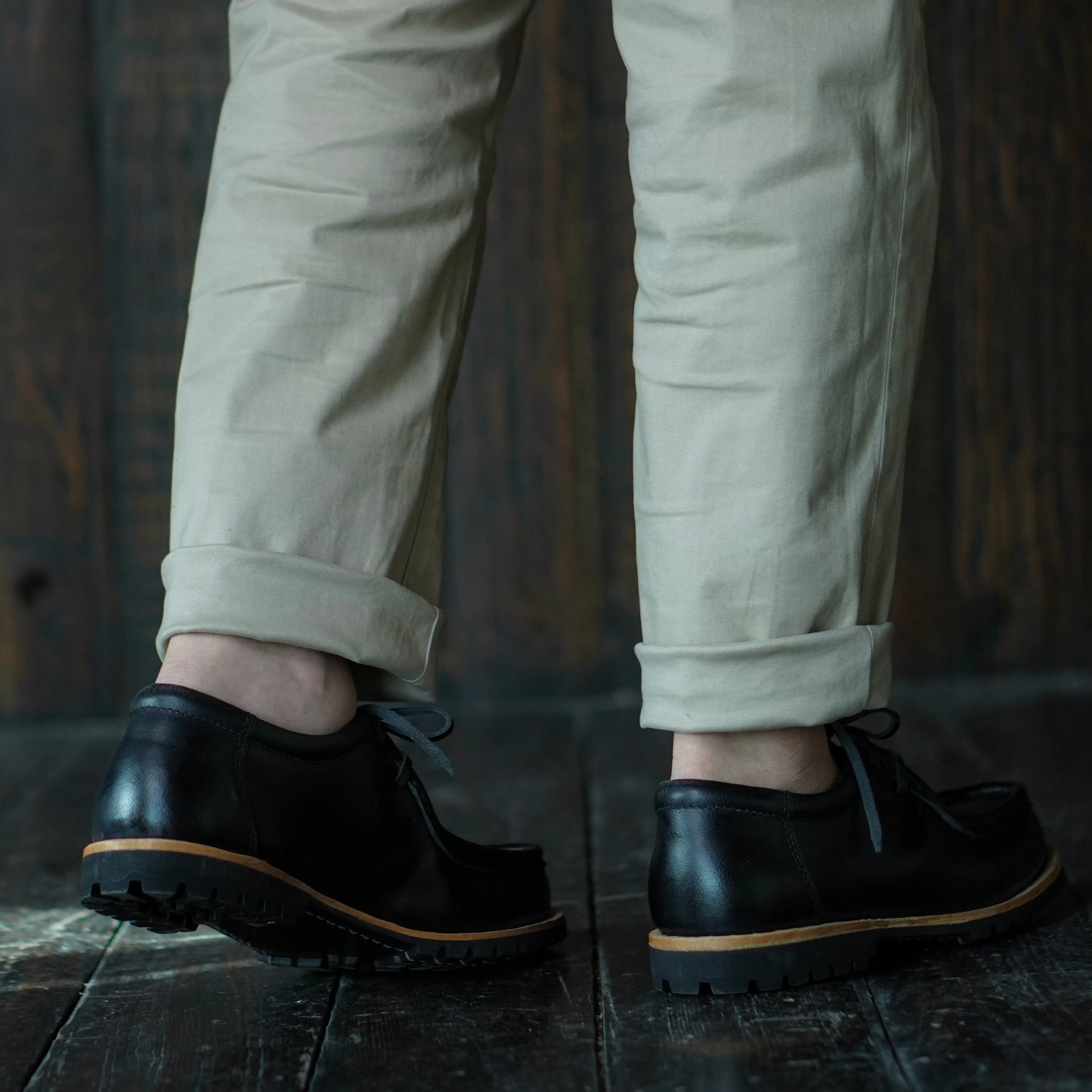 Strider Moc Shoe (Raven Black) Goodyear Welted