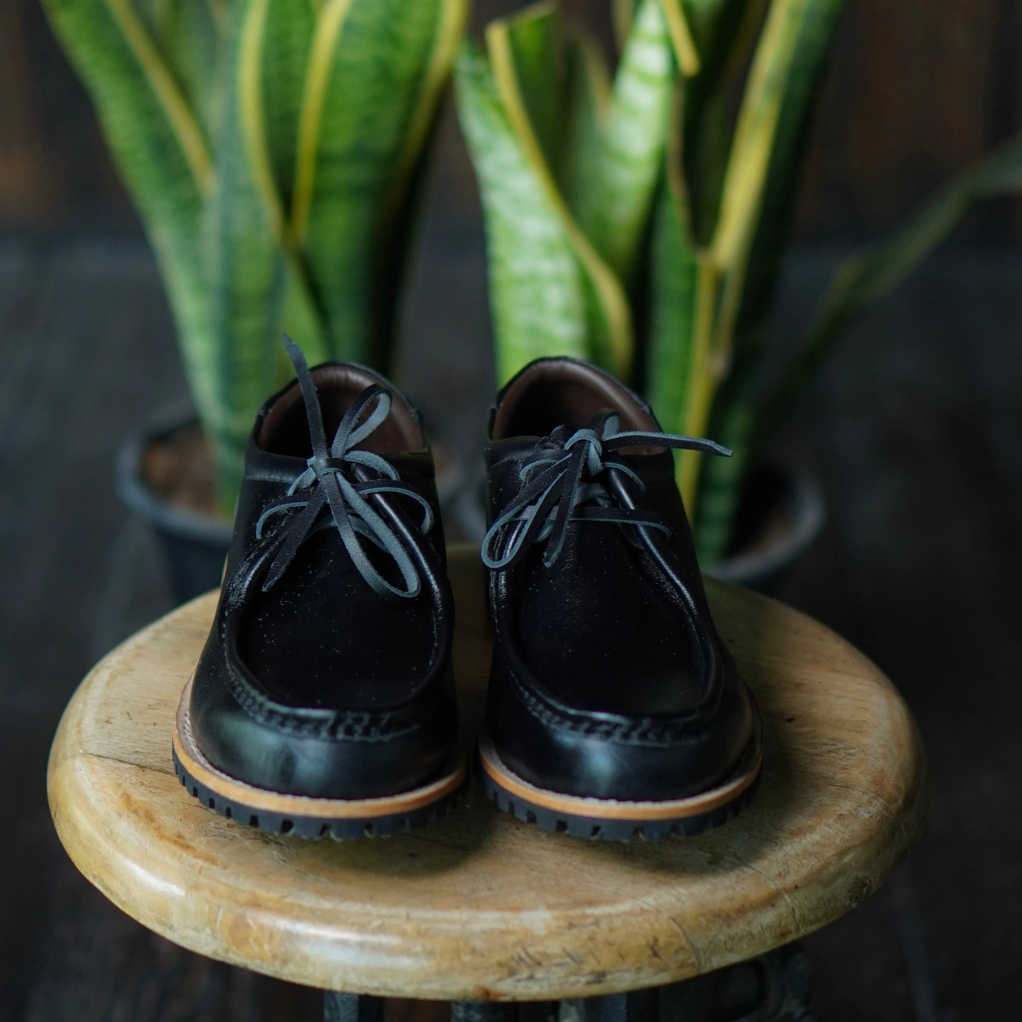 Strider Moc Shoe (Raven Black) Goodyear Welted