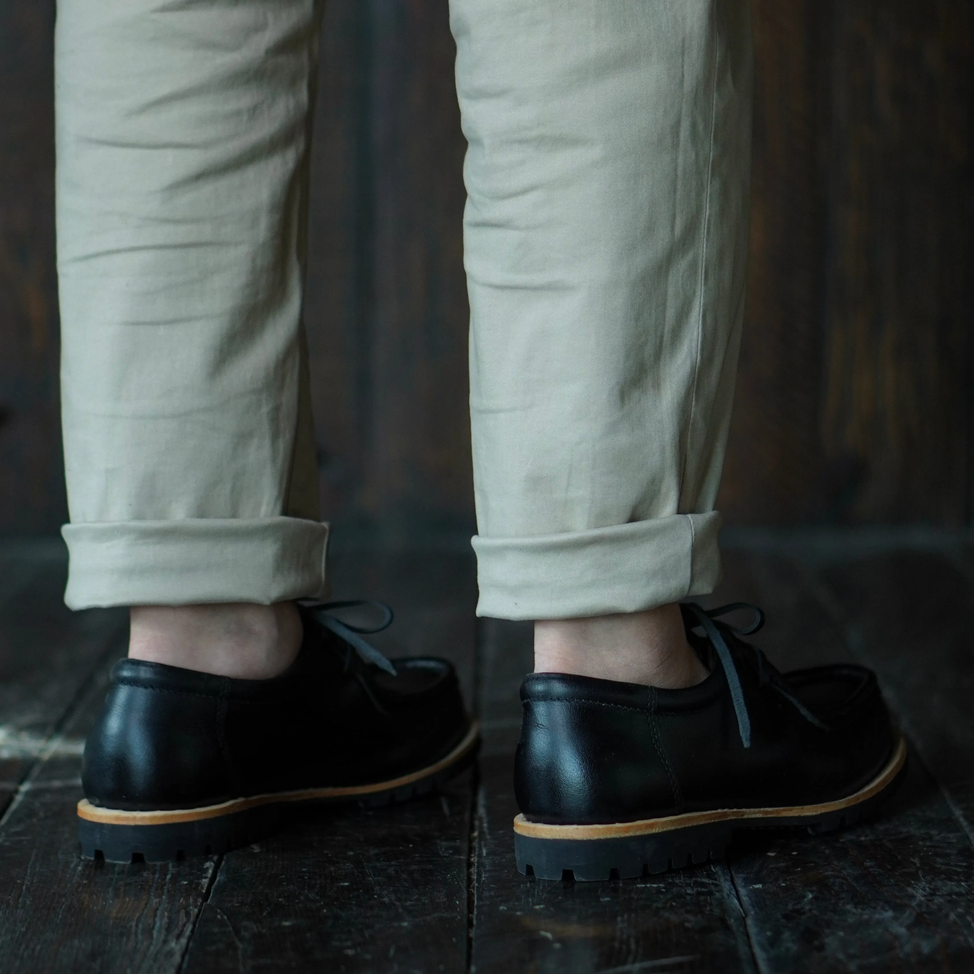 Strider Moc Shoe (Raven Black) Goodyear Welted