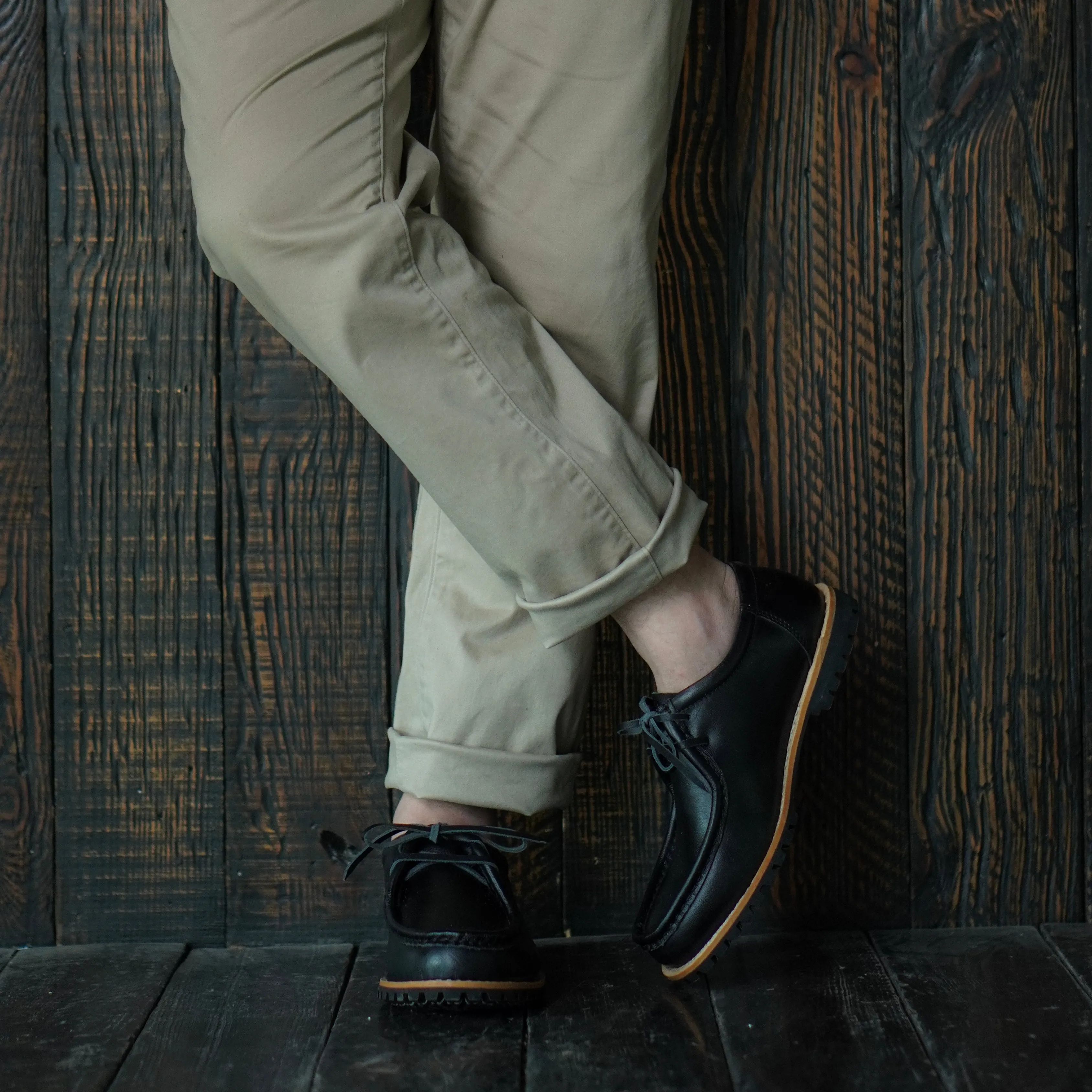 Strider Moc Shoe (Raven Black) Goodyear Welted