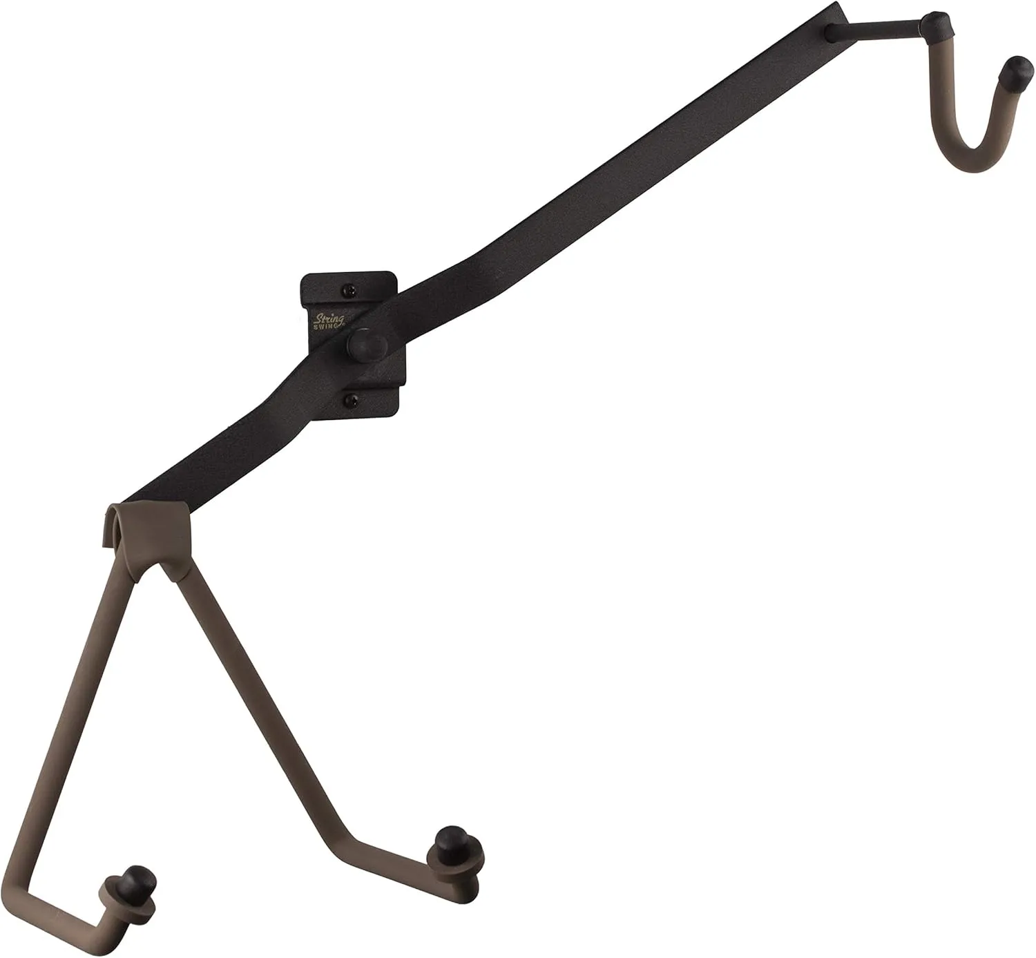 String Swing Guitar Holder Low-Profile Wide-Body for Horizontal Flat Wall Mount - 1 Piece Unit CC151-LPW-FW