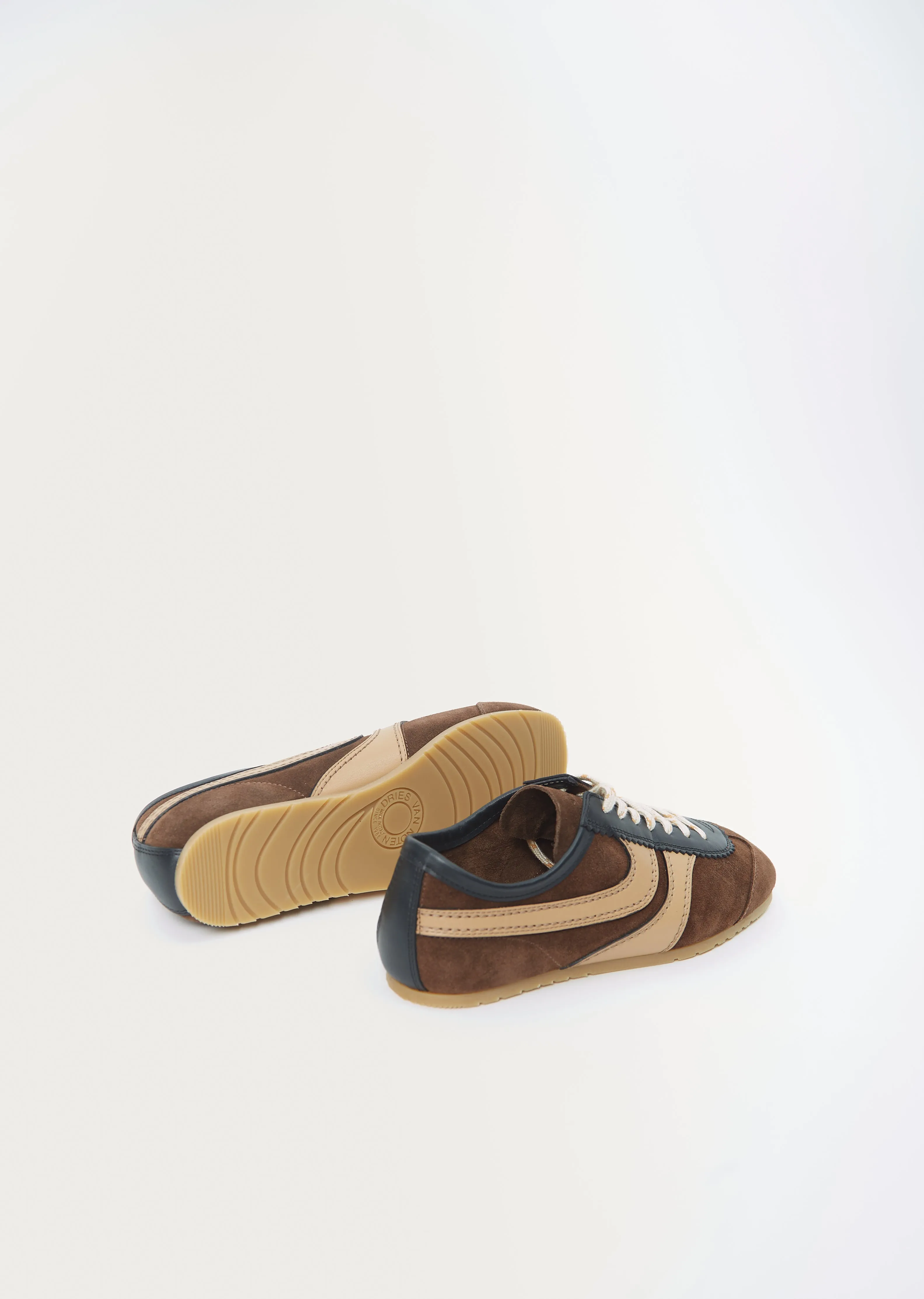 Suede Trainer — Dark Brown