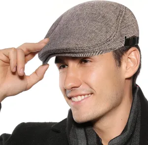 Sumolux Mens Newsboy Cap Winter Beret Hat Cabbie Flat Cap