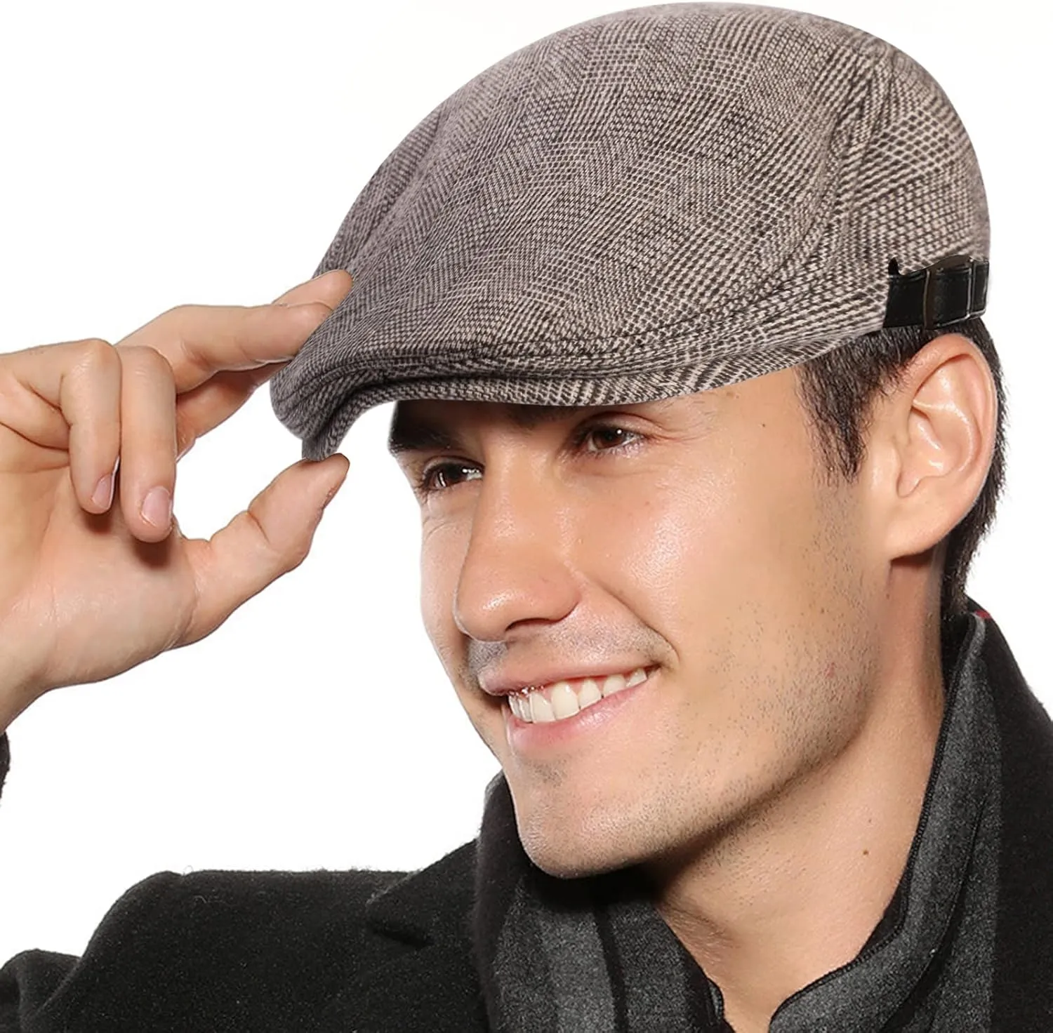 Sumolux Mens Newsboy Cap Winter Beret Hat Cabbie Flat Cap