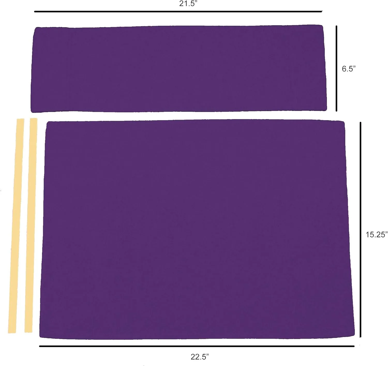 Sunbrella Directors Chair Replacement Cover (Flat Stick) (Concord Purple)